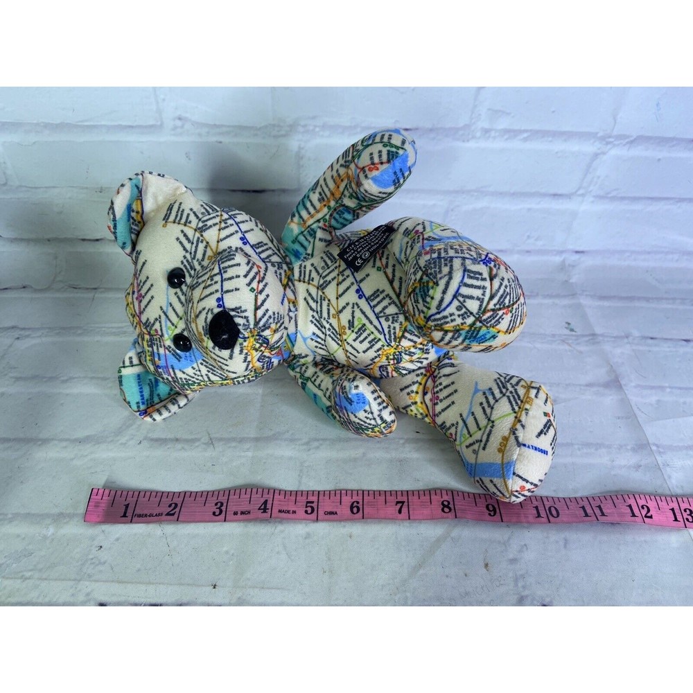 New York Transit Museum Train Subway Line Plush Teddy Bear Stuffed Animal Toy - Picture 1 of 5